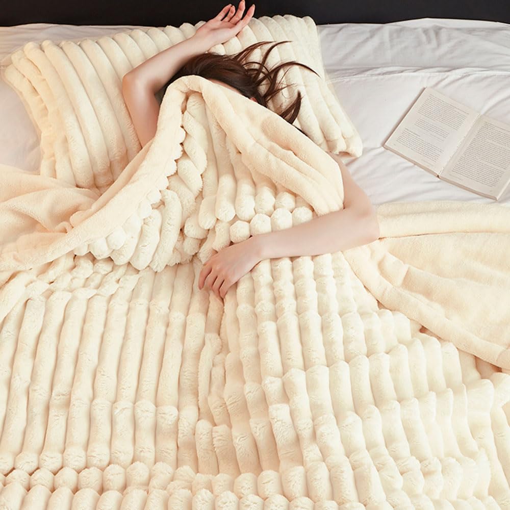 Amazon｜毛布 ブランケットもこもこ 2枚合わせ あったかい ふわとろ